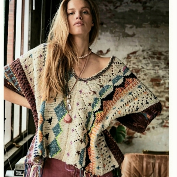 Free People Sweaters - Free People Hidden Gem Lightweight Poncho Top